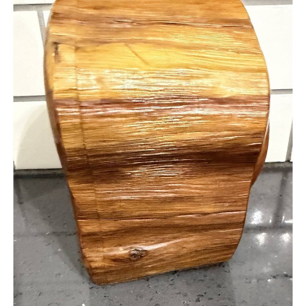Wood Cedar Log Jewelry Trinket Box Heart Shaped‎ Drawer Artist Jeff Trag - Picture 3 of 12